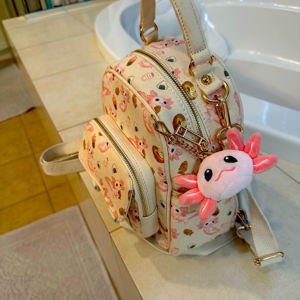Axolotl and Boba backpack
